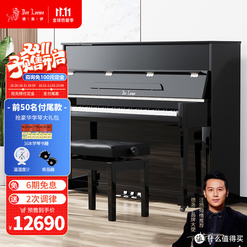 德洛伊 北京珠江钢琴DW-118立式钢琴 专业考级1-10级