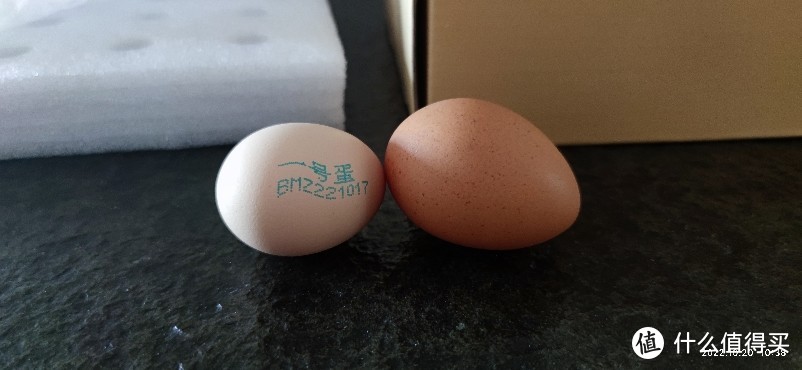 一号蛋与家中在超市购买鸡蛋对比