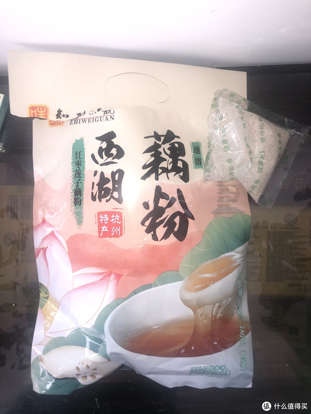 知味观红枣莲子藕粉，9.9品西湖藕香