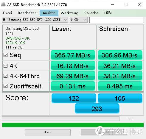 AS SSD软件测试结果