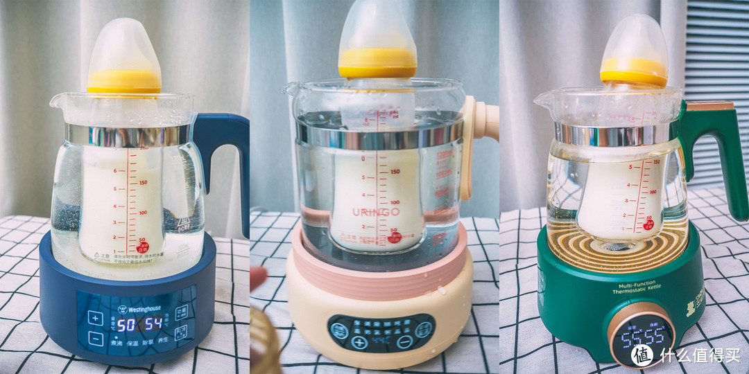 宝爸宝妈必备！三款好用的调奶器/暖奶器/全玻璃恒温热水壶同框对比分享！需要关注的选购细节都在这啦！