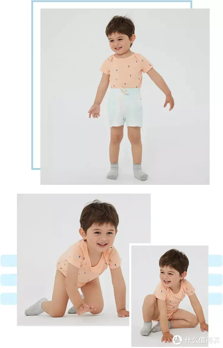 【布莱纳】Gap婴儿短袖连体衣，童装纯棉包屁衣