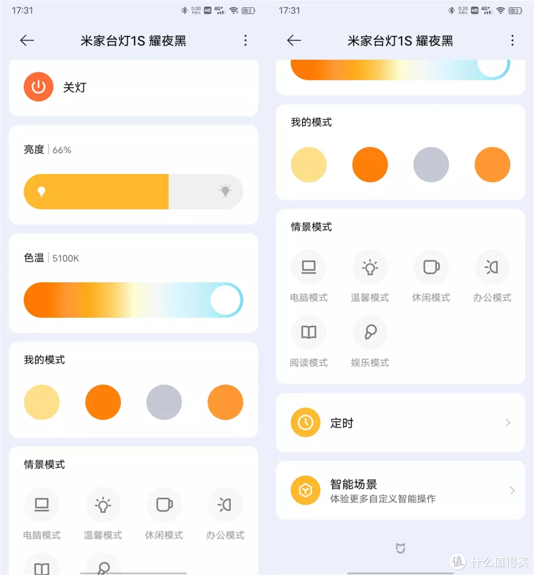 米家台灯1S：全光谱灯珠，可调色温、亮度，普通家庭也能用得起