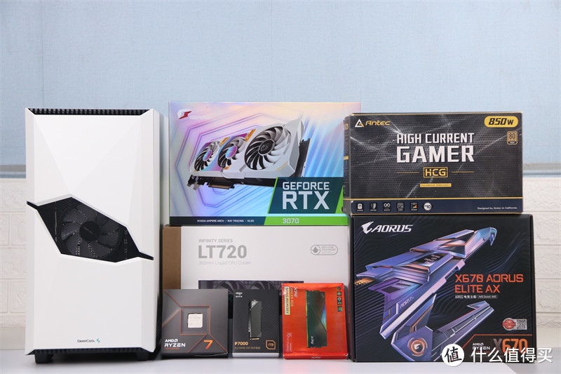 双十一装机作业！AMD 7700X+小雕X670+RTX3070，打造游戏办公全能主机，GO ELITE够给力