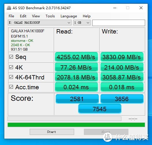 AS SSD Benchmark 1G