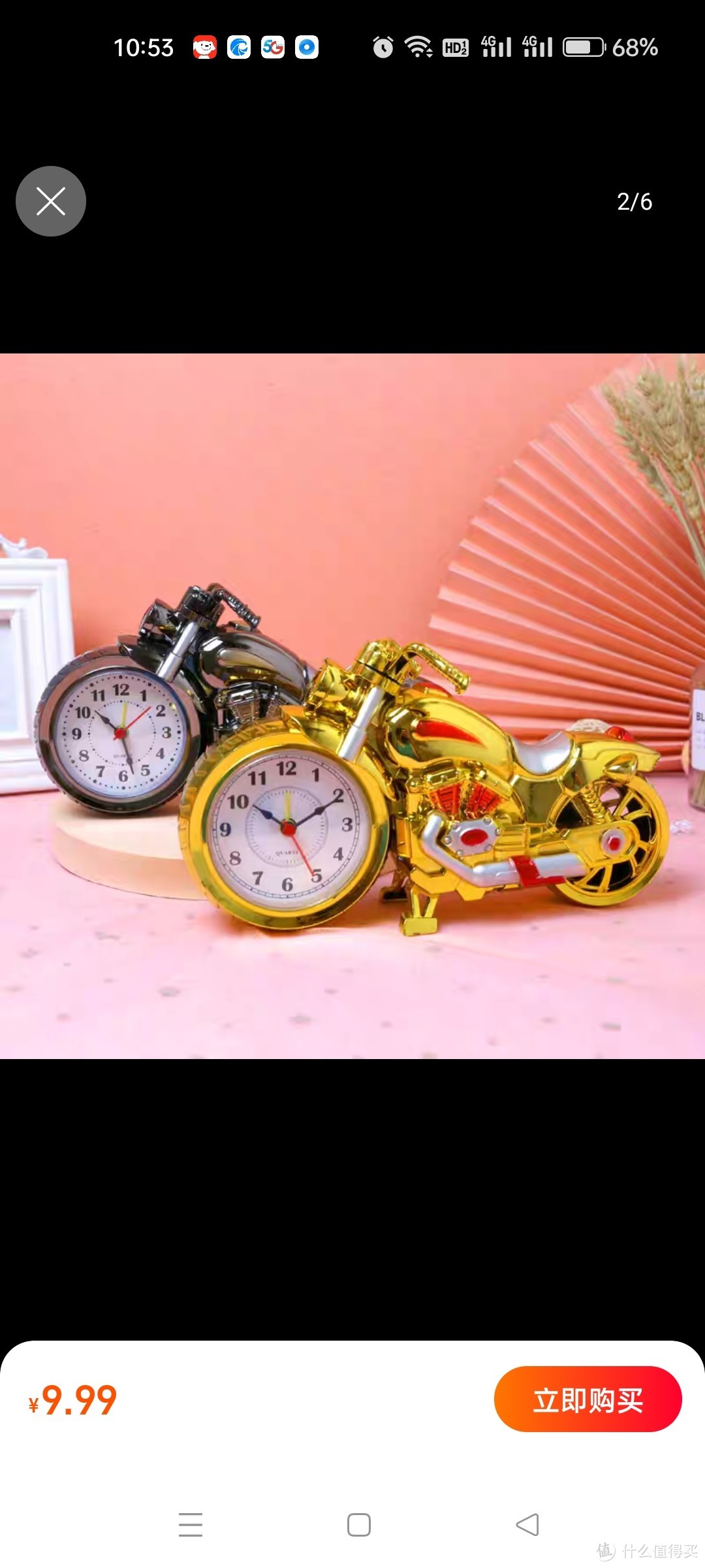 创意小学生用儿童专用小闹钟可爱卡通床头摆件男孩迷你闹铃摩托车