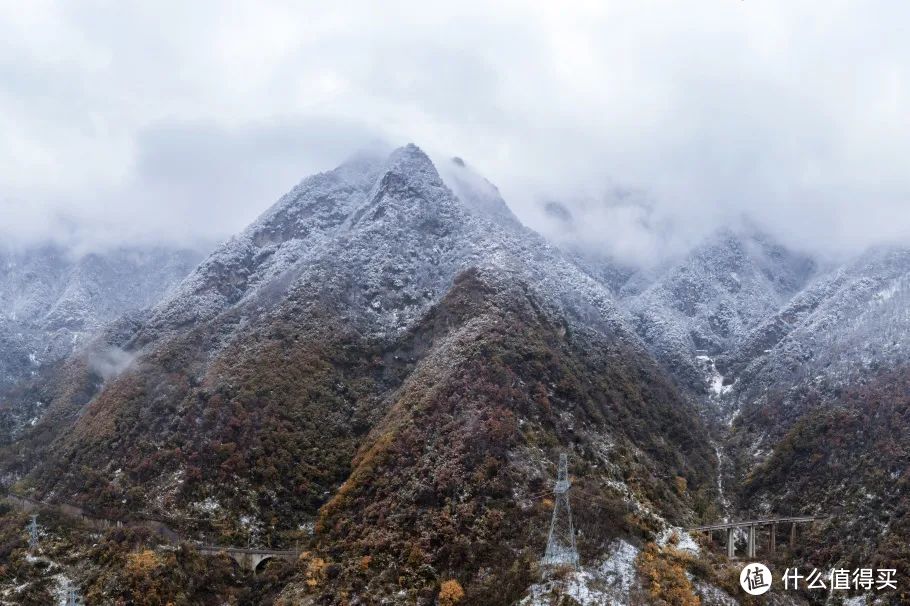 ▲入冬以后，嘉陵江源头的雪