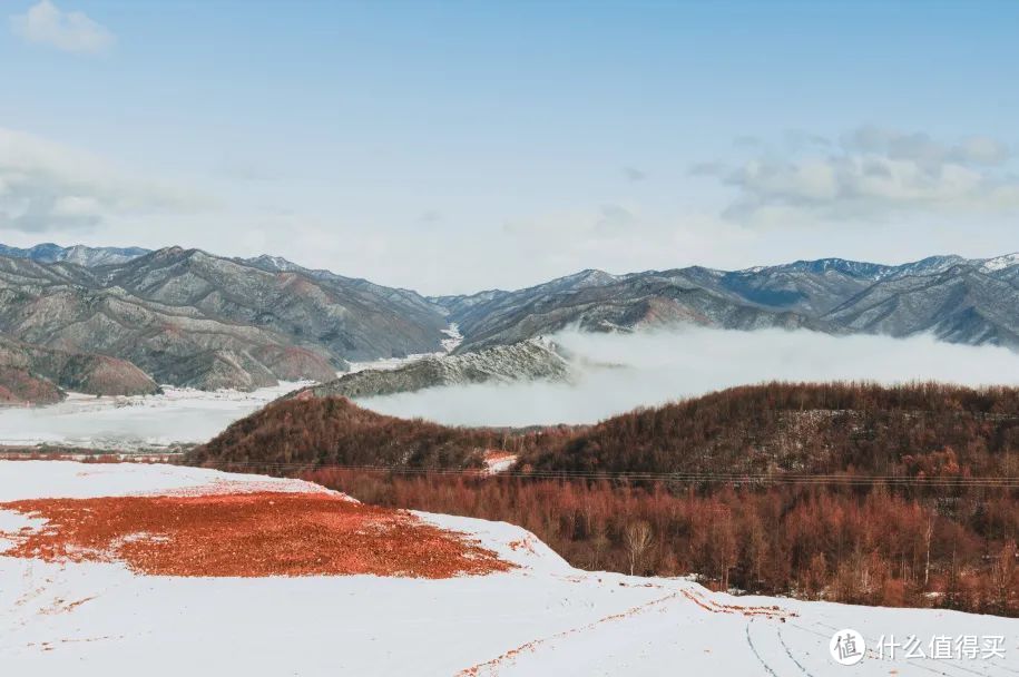 ▲鳌山滑雪场的雪景