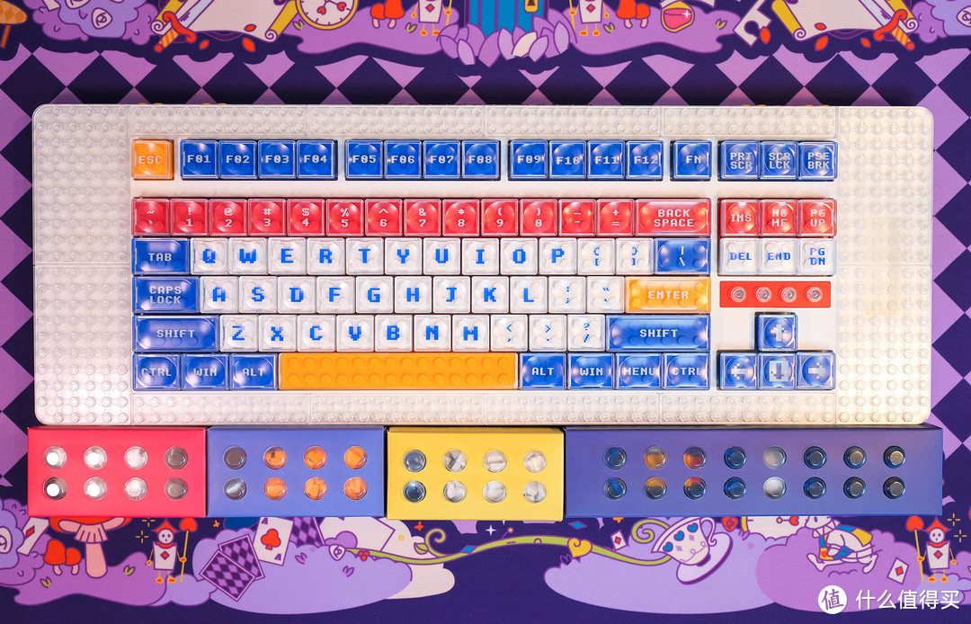 全网首发，MelGeek Pixel乐高积木机械键盘测评，乐高风格配色很帅