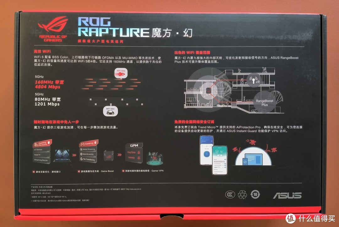 华硕ROG魔方幻GT6：高颜值电竞路由器