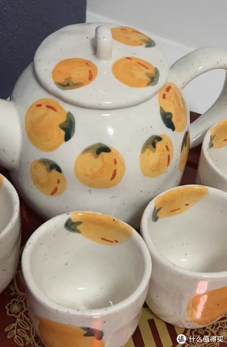 日式茶壶柿柿如意茶具套装家用陶瓷壶