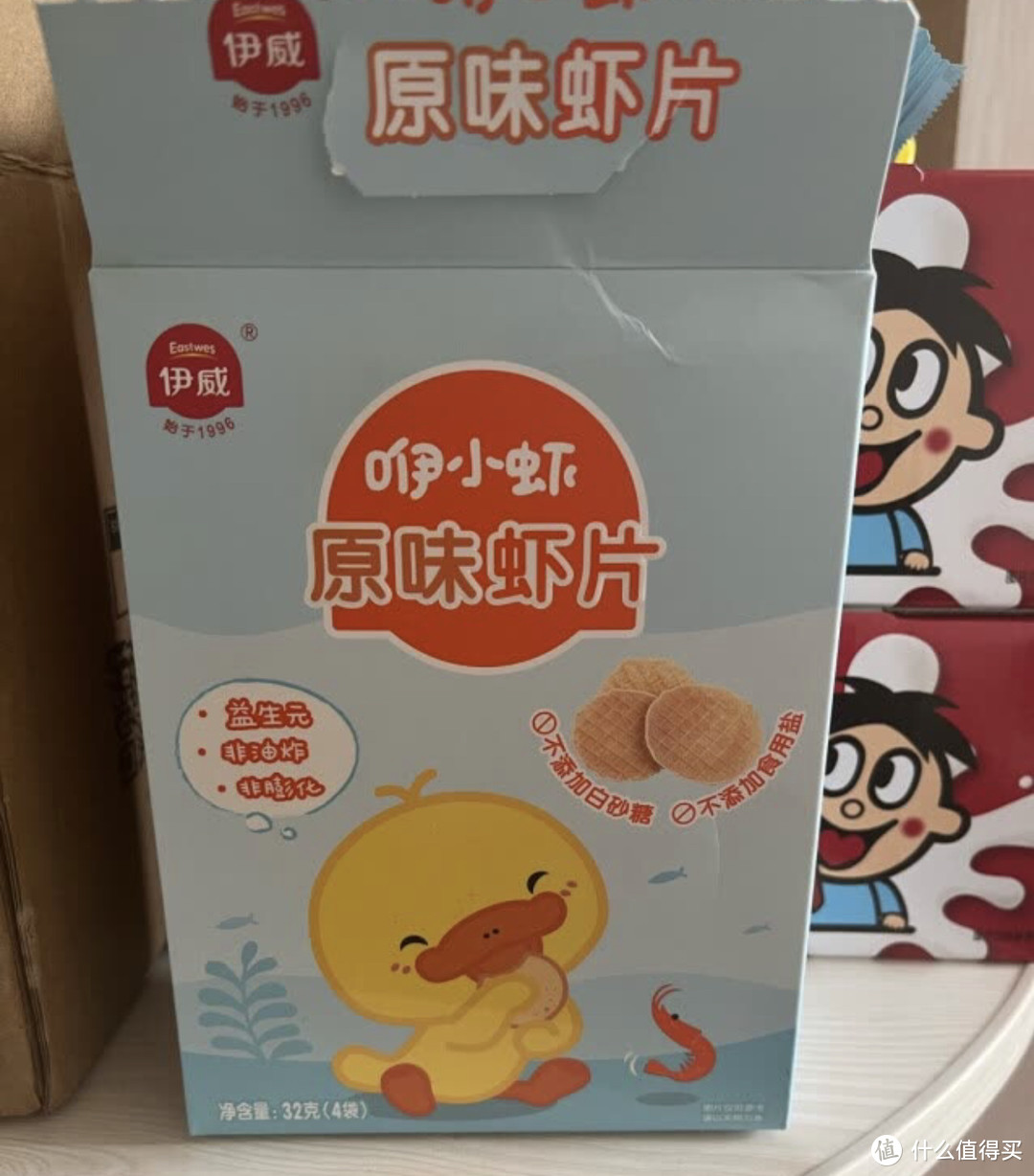 ￼￼伊威鲜虾片 宝宝零食饼干