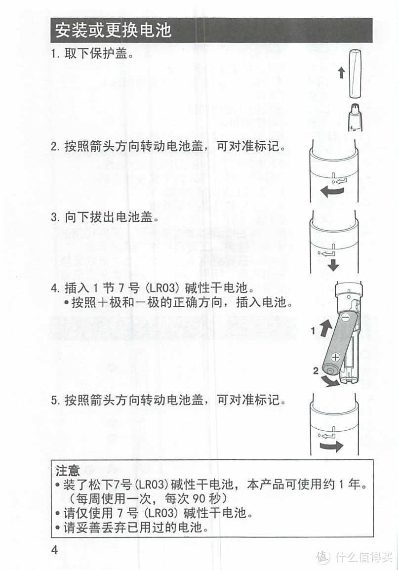 百元级松下鼻毛修剪神器/真的好用（含产品说明书）电动鼻毛修剪器男士用剪鼻毛器剃刮去拔毛神器