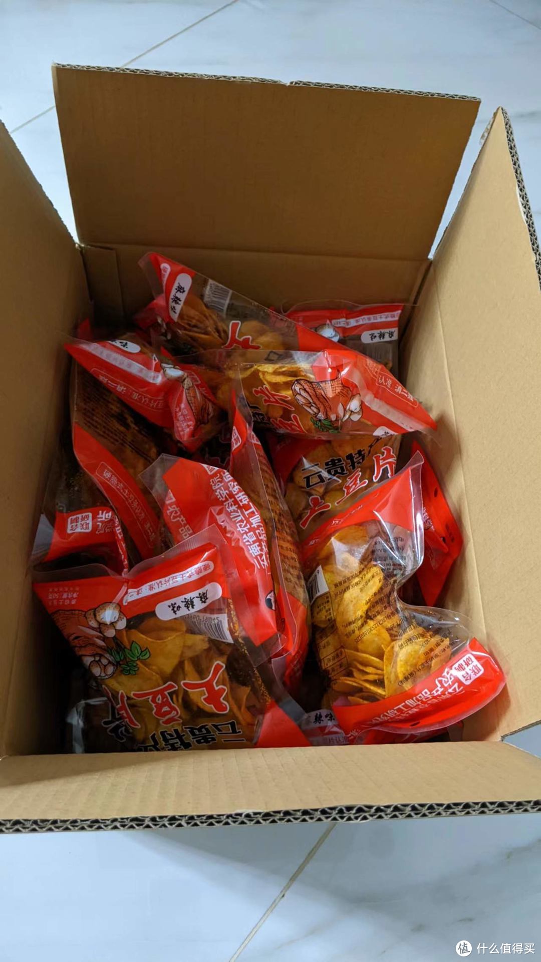 收到了21包值得买的云南农科土豆零食