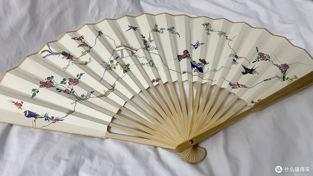 山东博物馆同款孔府花鸟折扇子真的超好看