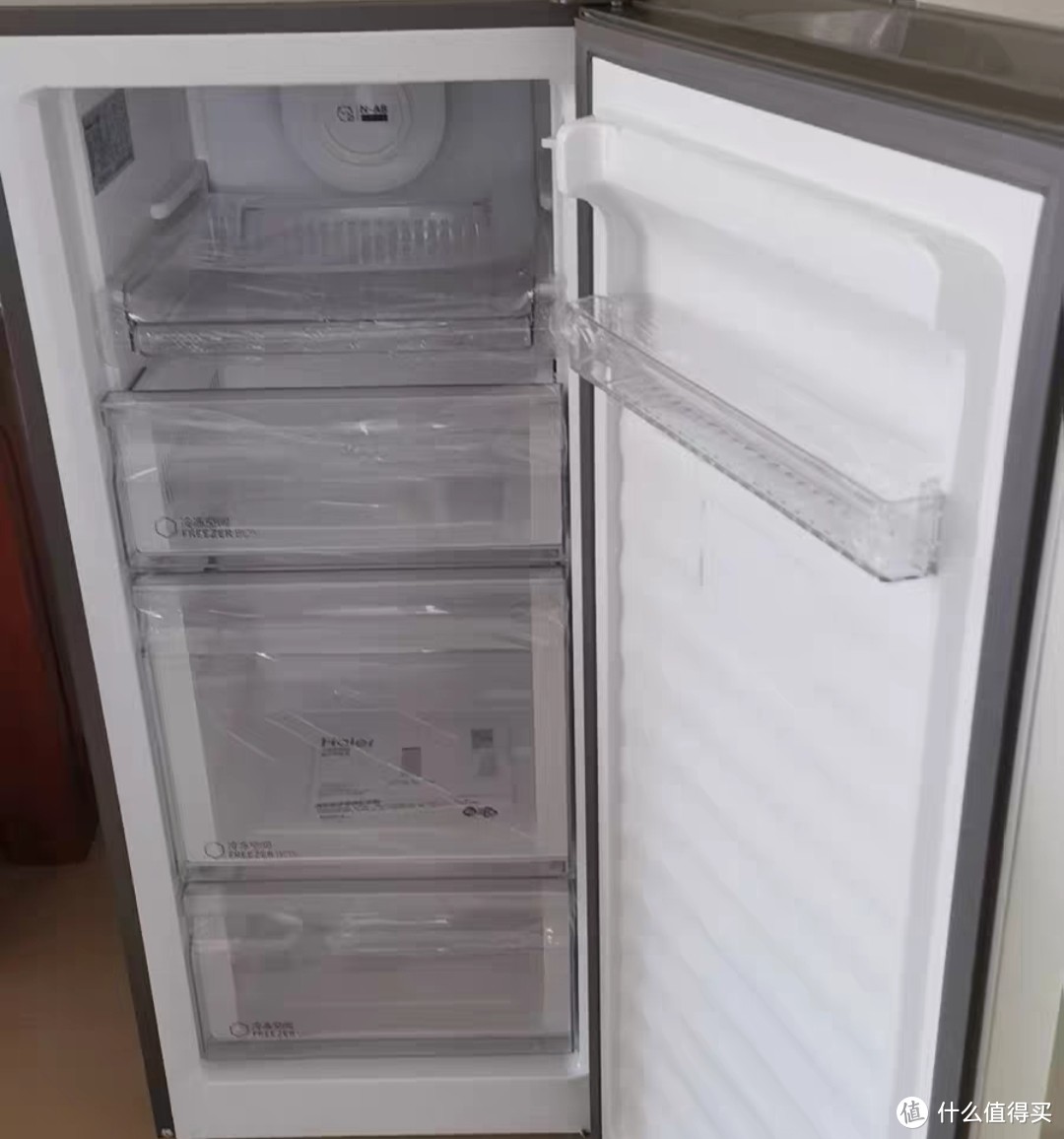 海尔138升家用小冰柜冷冻无霜立式抽屉冰柜保鲜冷藏冰箱