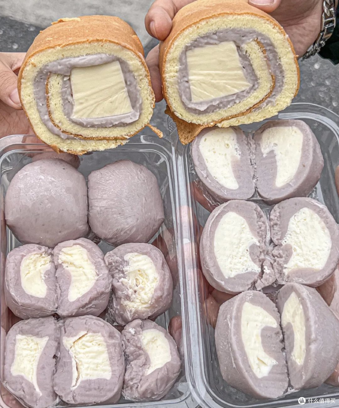 这个芋泥奶冻卷我真的能啃一下午.