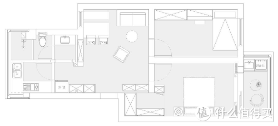 “舍弃客厅”，卫生间三分离，72㎡小户型，设计很完美
