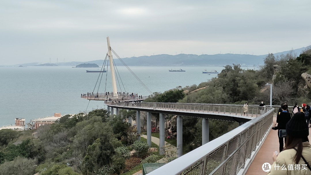 雾行林海步道间，盼归塔上观海边