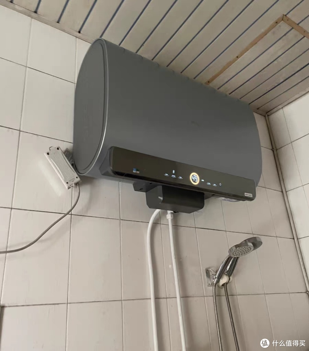 海尔电热水器家用卫生间双胆扁桶速热储水60升大容量PAD5全免安装热水器