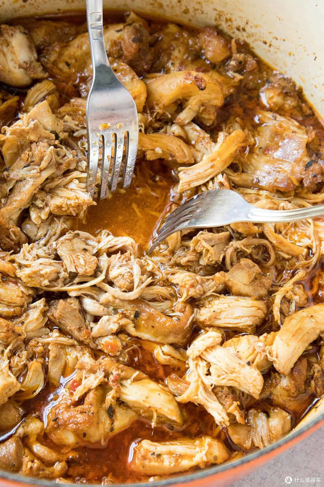 方便实用的切碎鸡肉 - shredded chicken