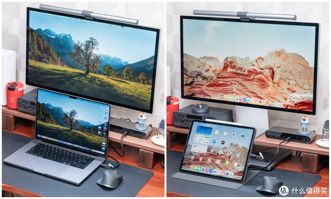 Apple Studio Display 桌面搭建指南：显示器 / 创新 X5 外置声卡 / 贝尔金雷电 4 拓展坞 / 声荟 Q5 音响