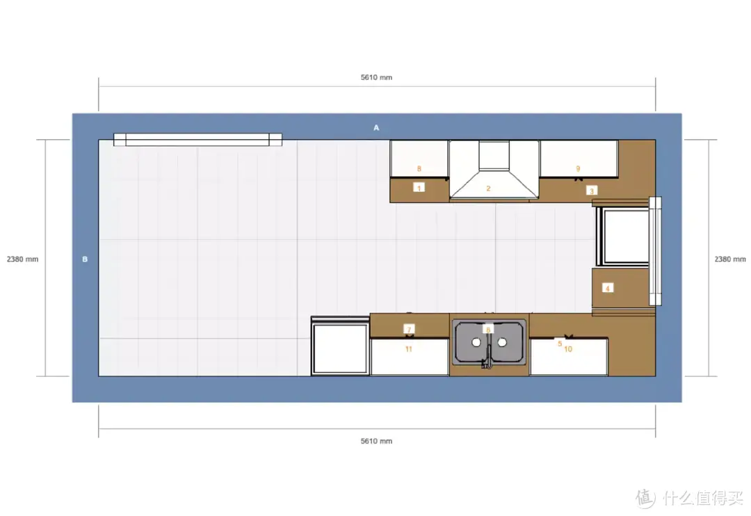 2w搞定13米宜家厨房设计最佳性价比设计方案及厨房电器布局分享