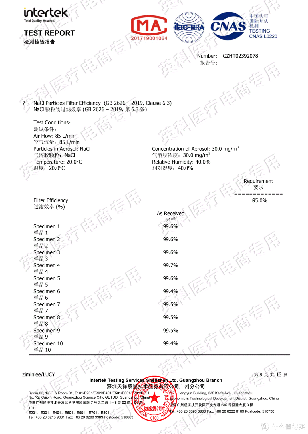 英科医疗KN95口罩晒单