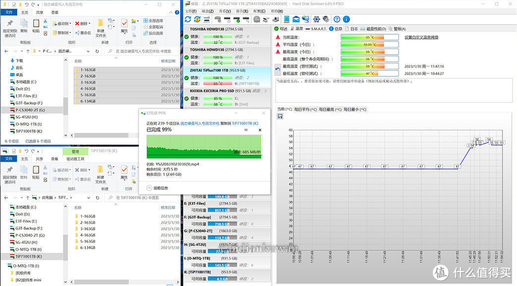 长江存储再出王炸：读速超7000MB/s，致态TiPlus7100固态硬盘实测