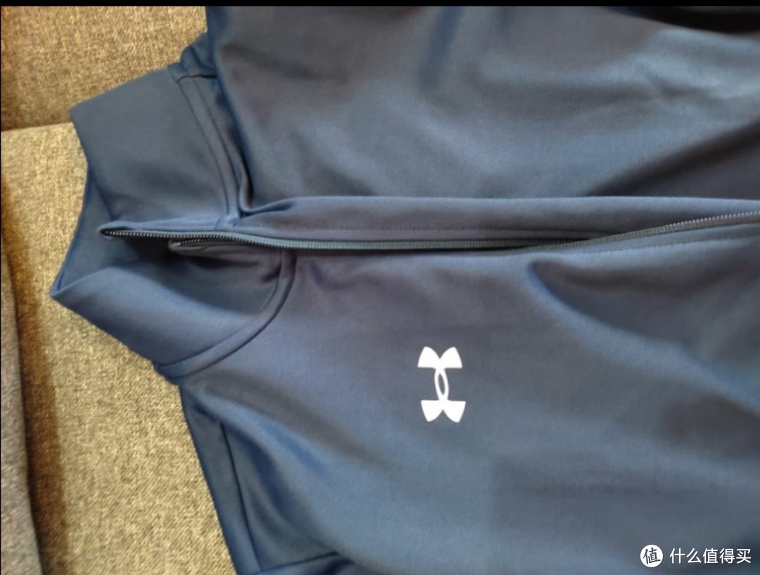 安德玛（UNDERARMOUR） 外套男装 2022秋季新款运动服针织上衣立领防风夹克风衣 21500437-001/经典针织-