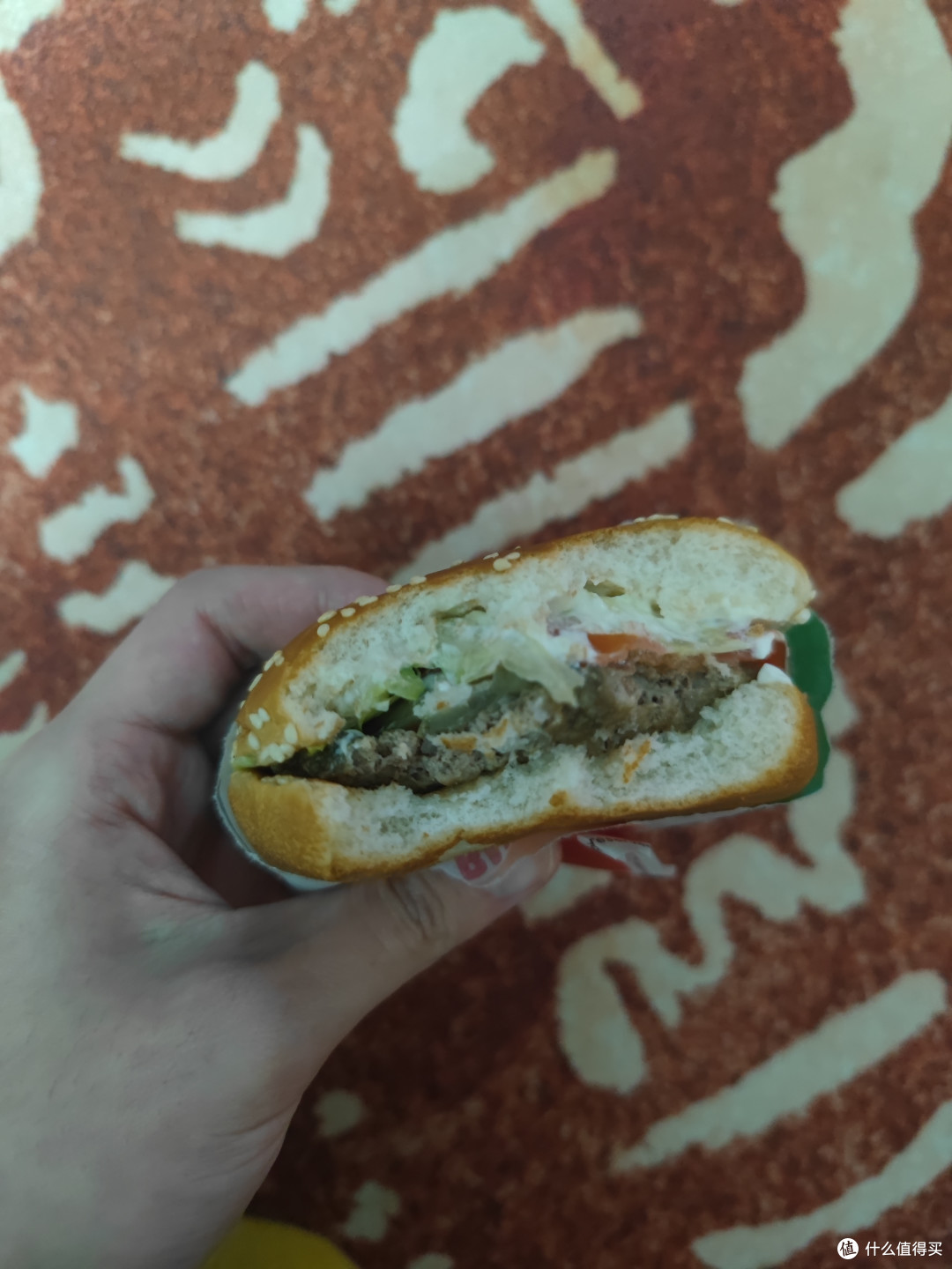 汉堡王小皇堡，牛肉味十足