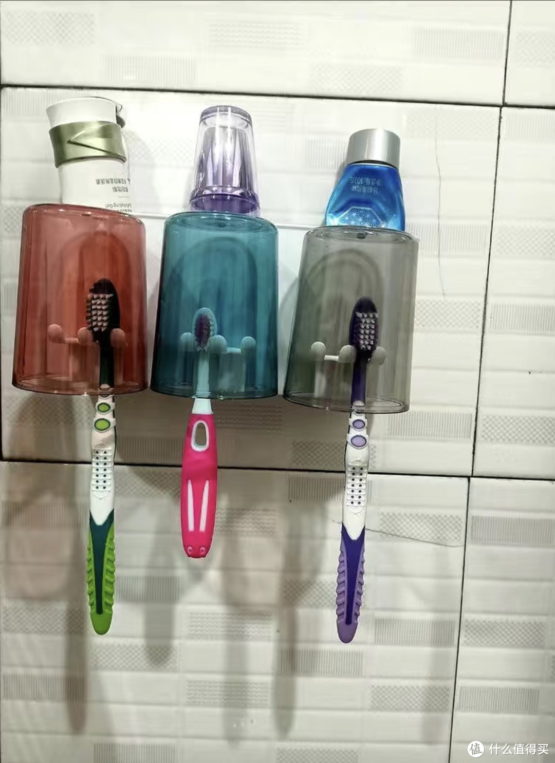 牙刷置物架刷牙杯壁挂式免打孔