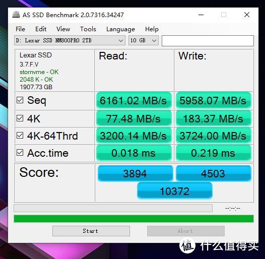 AS SSD Benchmark 10G