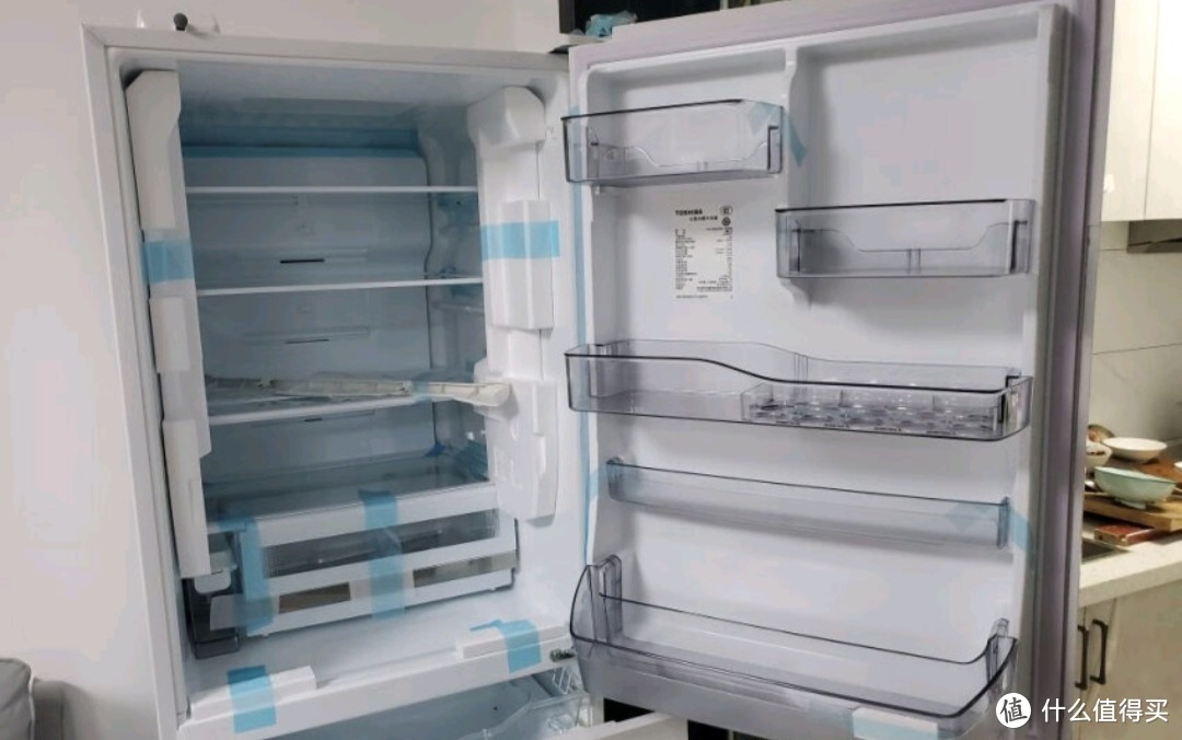 东芝（TOSHIBA）409升小白桃风冷无霜制冰多门日式五门家用嵌入式超薄电冰箱玻璃面板GR-RM429WE电冰箱