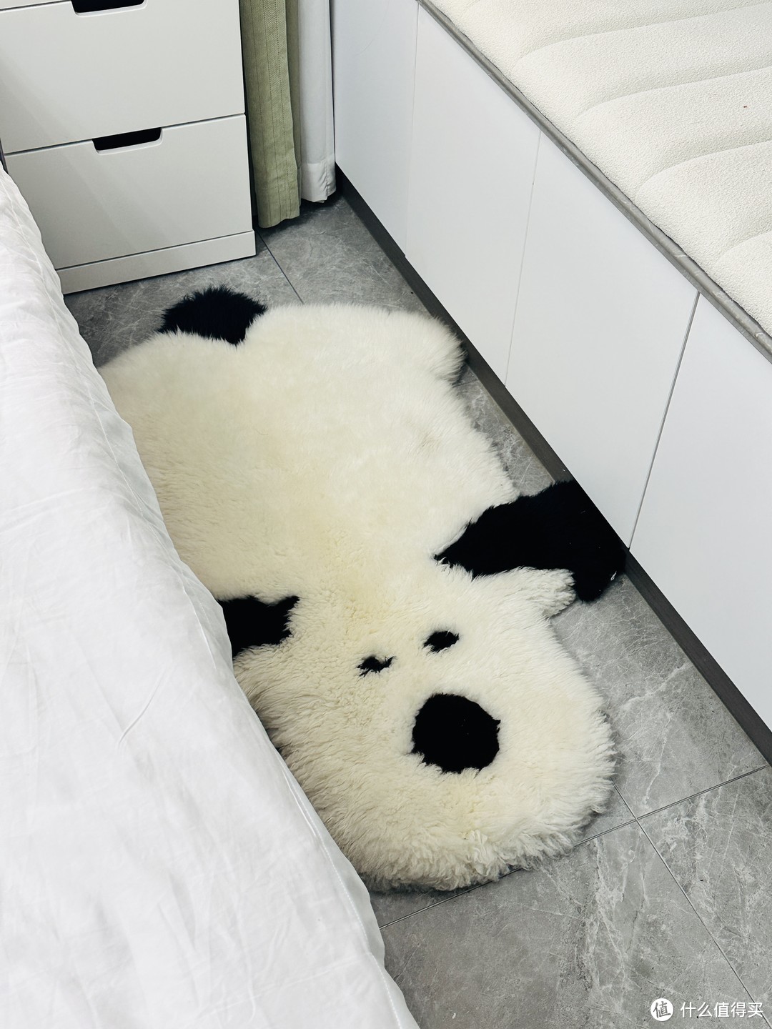 软装好物卧室纯羊毛小狗地毯