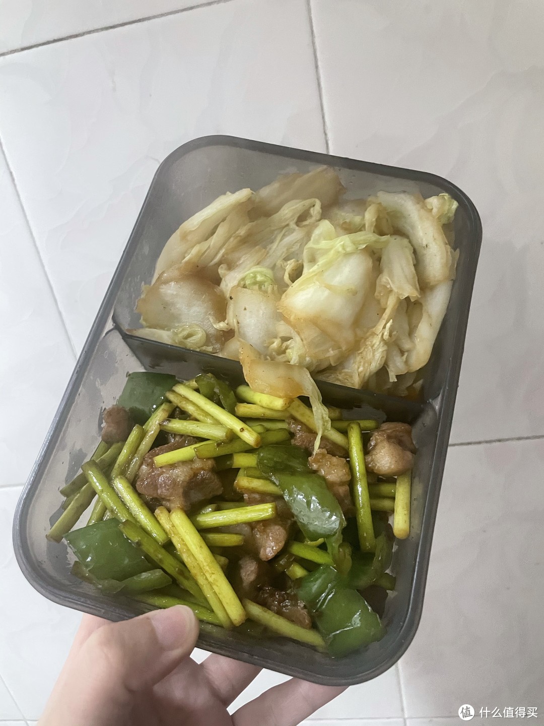 打工人每日食记8:蒜苔青椒炒丹麦猪肉+炒大白菜