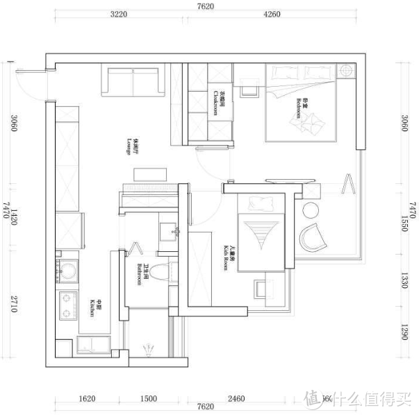 60㎡住一家三口，每1㎡都被安排得明白，麻雀虽小五脏俱全