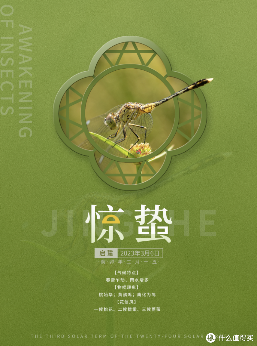 做一张中国传统二十四节气海报【惊蛰】