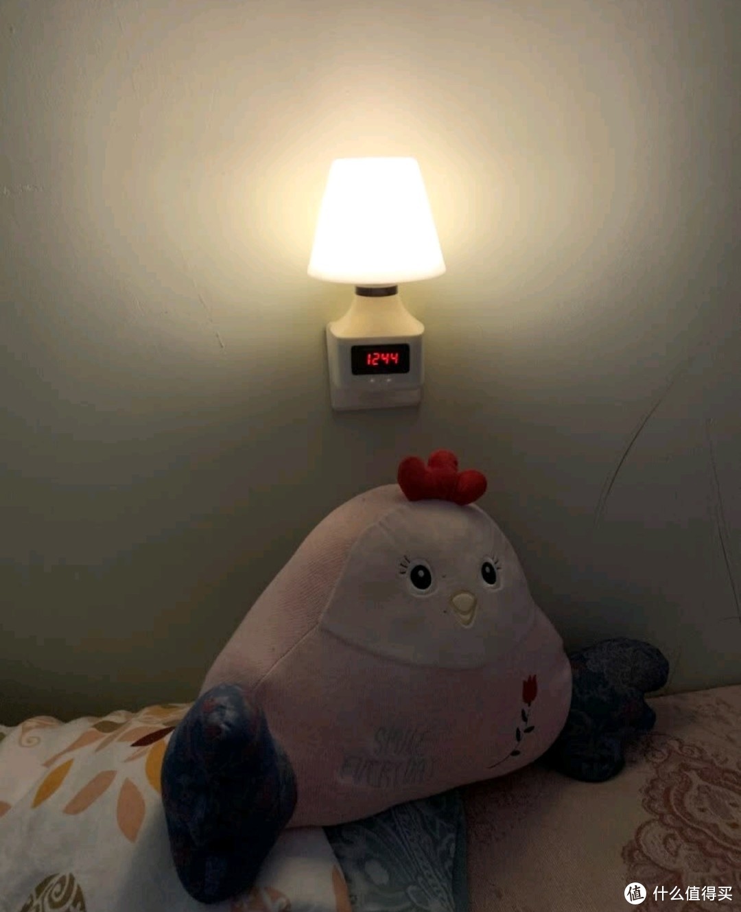 大头人（datouren）小夜灯婴儿喂奶灯卧室床头壁灯插电遥控调光定时氛围灯睡眠夜光灯