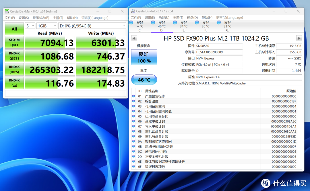 惠普FX900 Plus 1TB使用体验，不到500元、7000MB/s读速的平价PCIe4.0固态