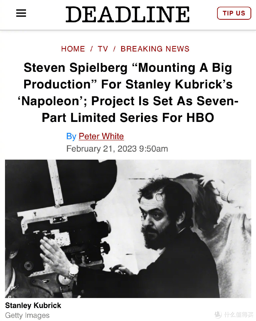 库布里克遗作，斯皮尔伯格接手，七集迷你剧《拿破仑》将在HBO播出