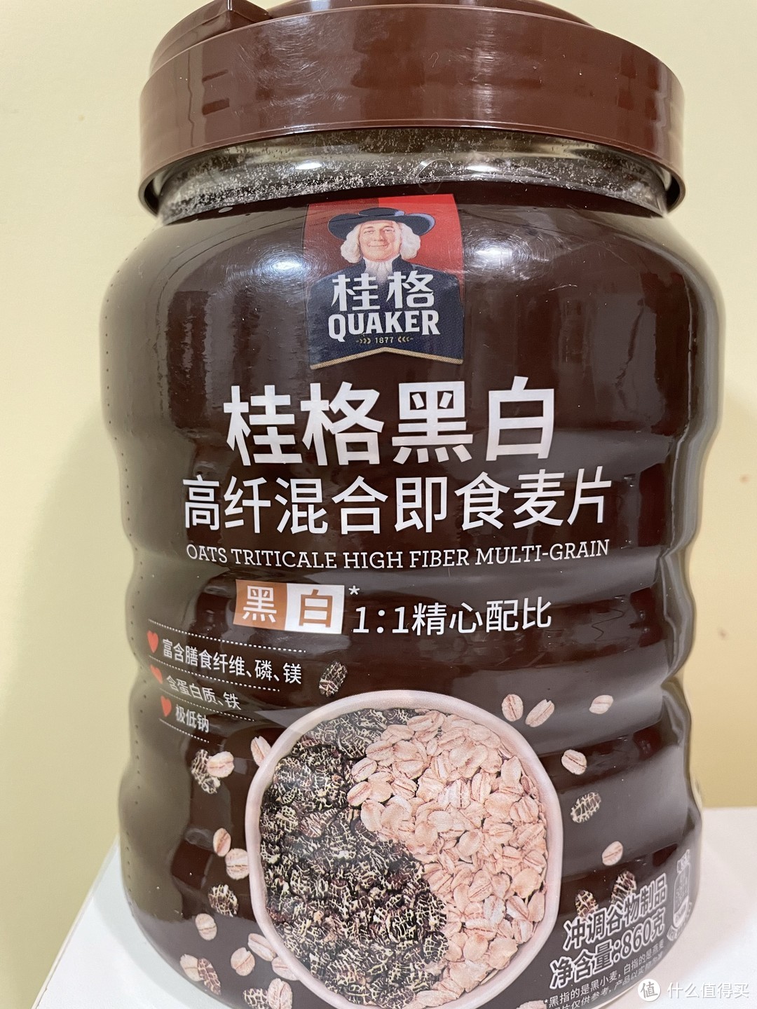 早餐可以吃什么？当然是桂格黑白高纤混合即食麦片。