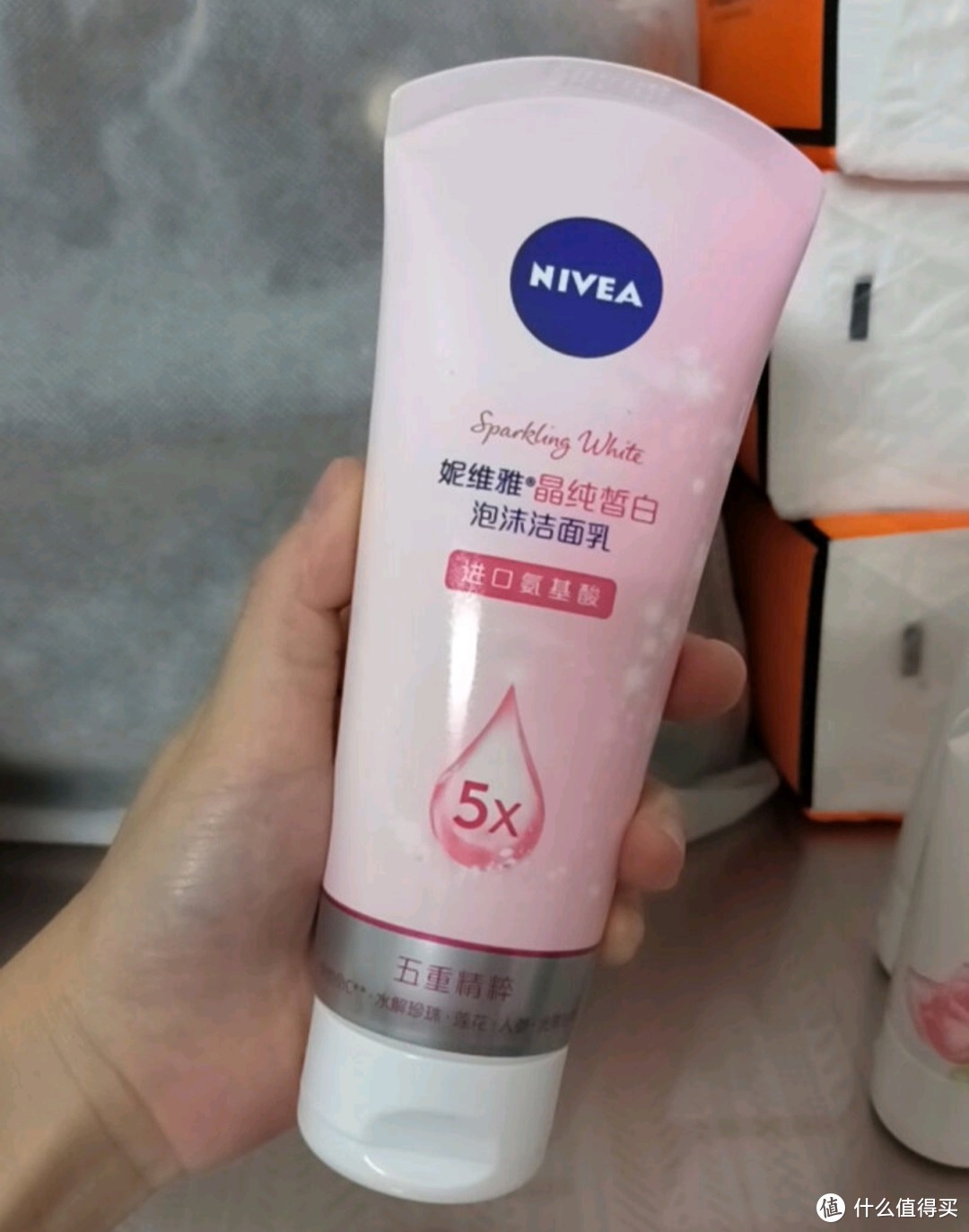 妮维雅（NIVEA）氨基酸洗面奶泡沫温和不紧绷云柔植萃保湿水弹洁面乳180g双支