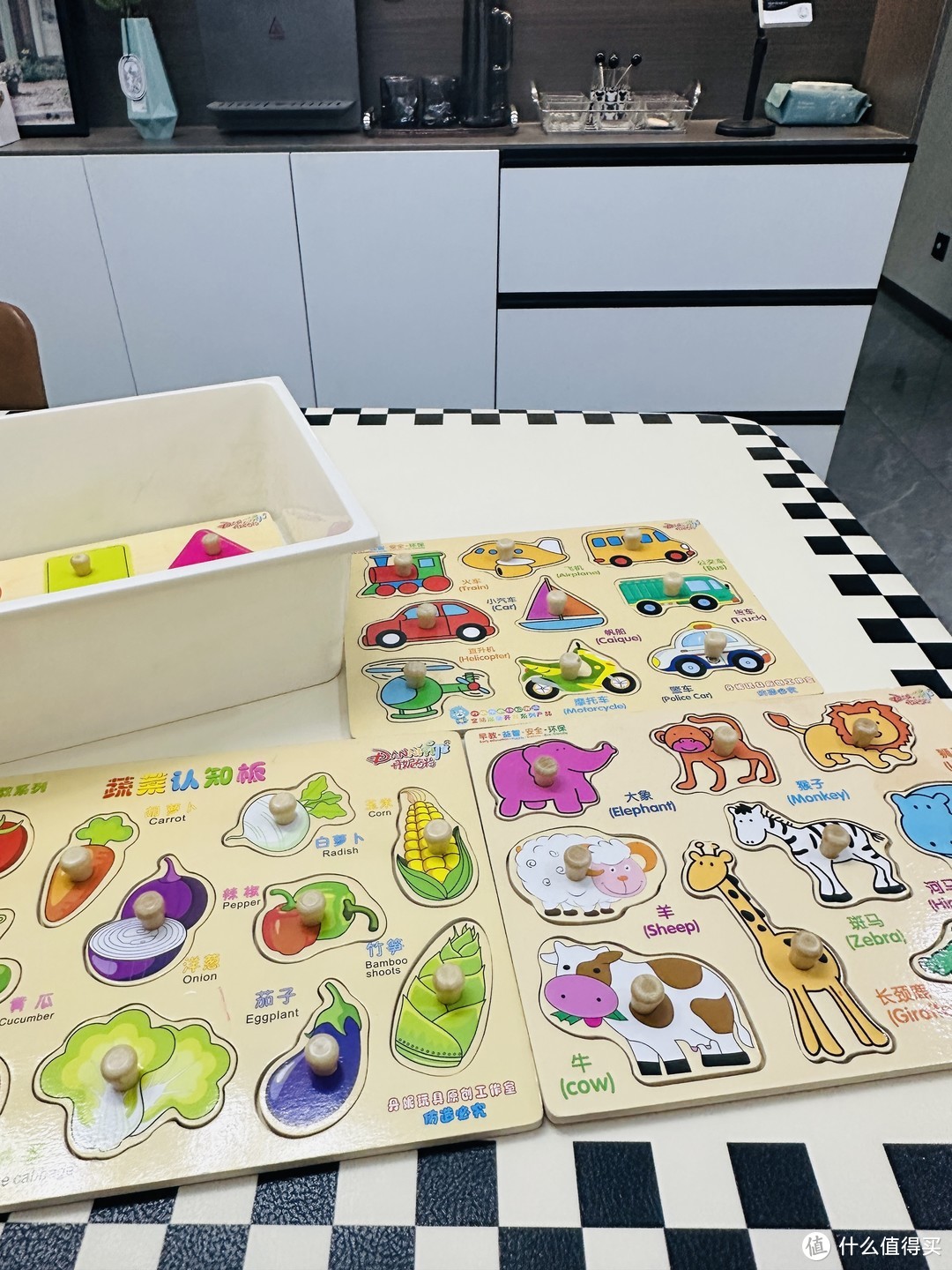 宝宝益智玩具水果颜色动物拼图