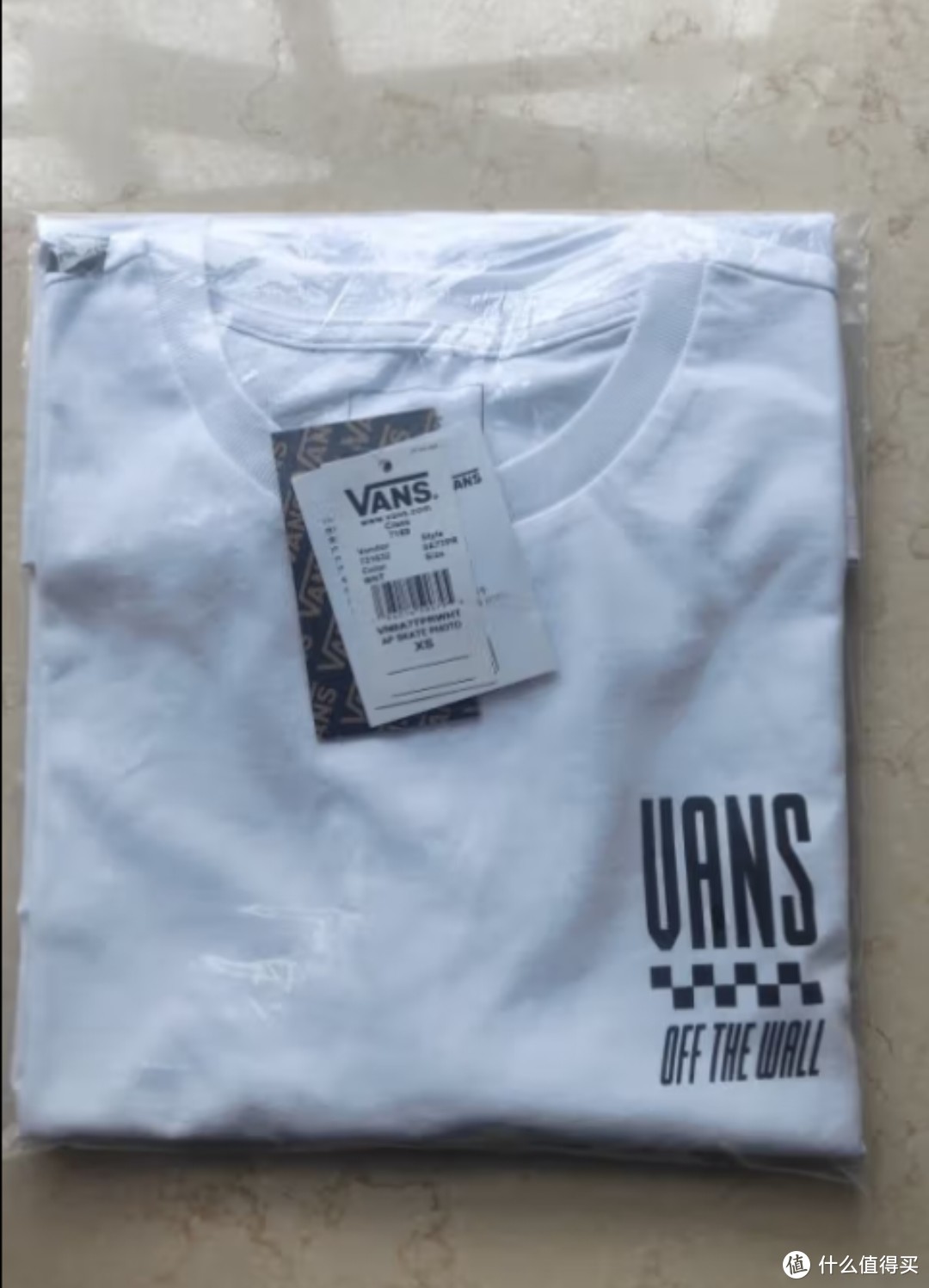 vans Vans范斯官方 情侣短袖T恤夏季OVERSIZED棋盘格印花无性别穿搭 白色 L