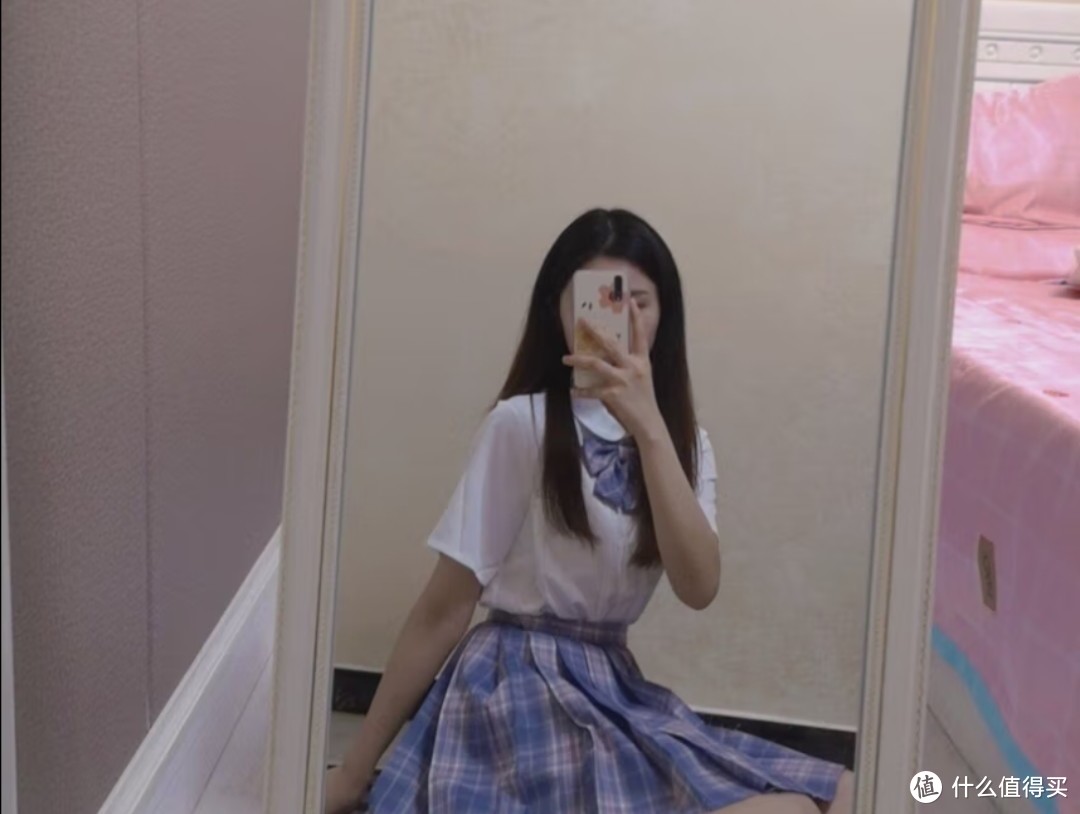 萝美酱jk制服少女正品套装短裙学生JK裙春秋百褶裙女装夏天小裙子半身裙 温柔格裙+短袖衬衫+领结 M