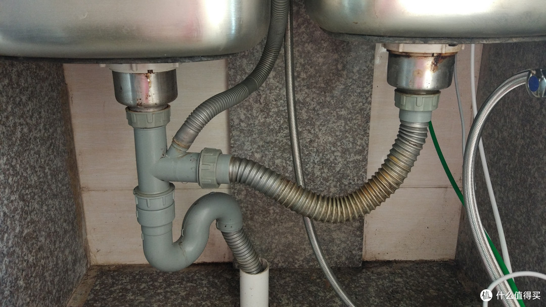 潜水艇双洗菜盆csq-12下水管套装,多层防水防臭彻底解决溢水问题