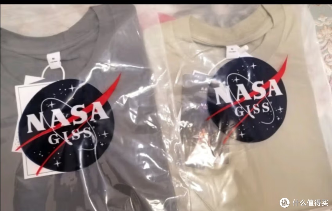 NASA GISS重磅260g纯棉短袖t恤男纯色圆领厚实不透纯白打底衫男女体恤上衣 白色 L体重130-150斤