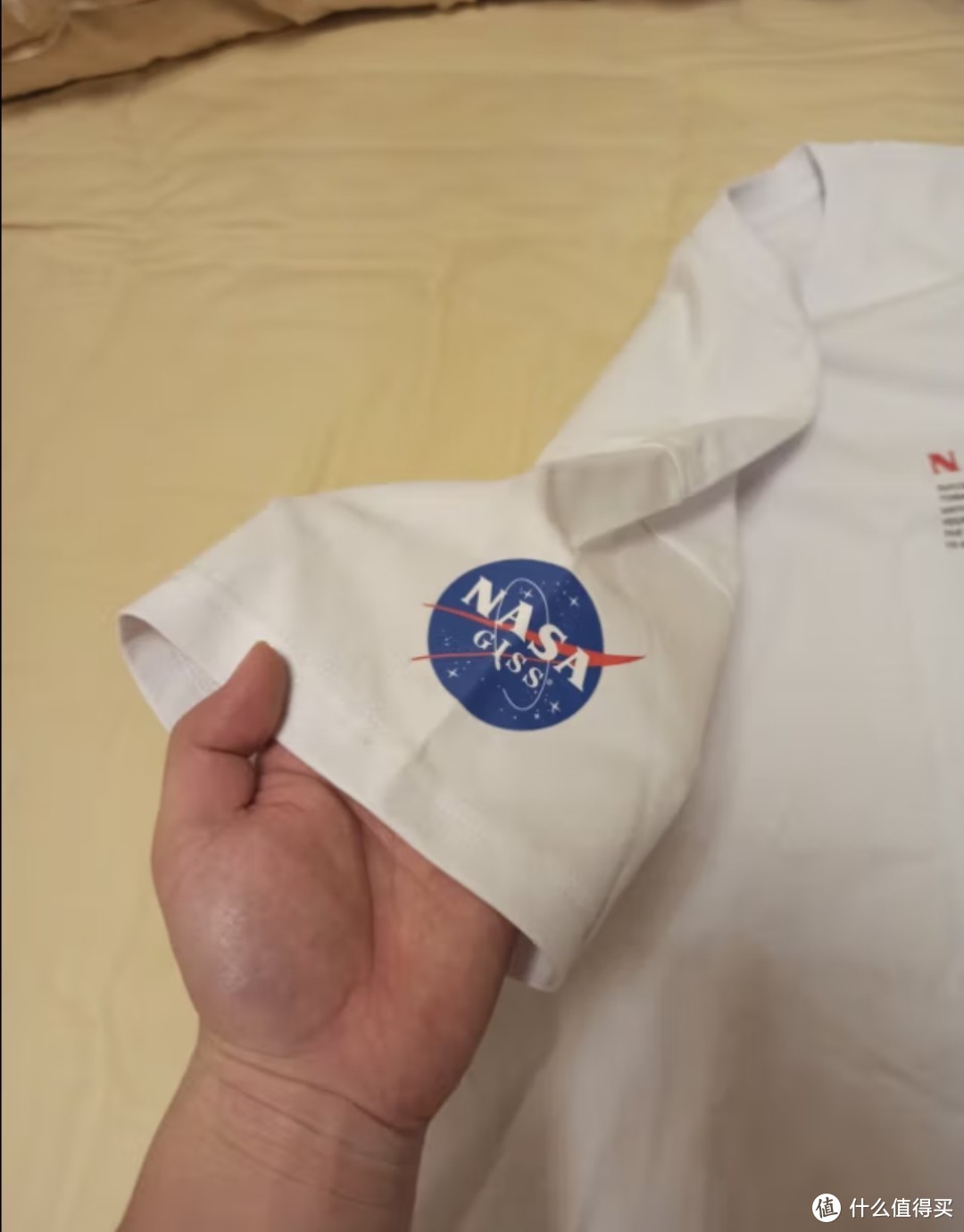 NASA GISS官方短袖t恤男纯棉潮牌情侣2023夏季新款宽松oversize卡通体恤衫 白色 XL体重150-170斤