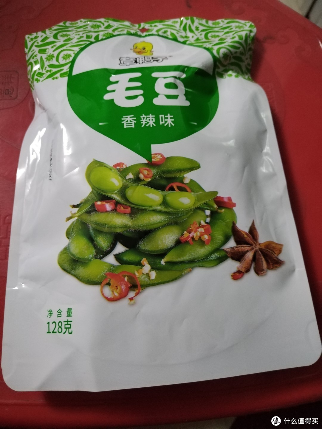 ​章鸭子香辣毛豆128g 湖南特产麻辣烧烤小吃下饭菜开袋即食 香辣味【128g】 一包128g里面有6小包 这个毛豆